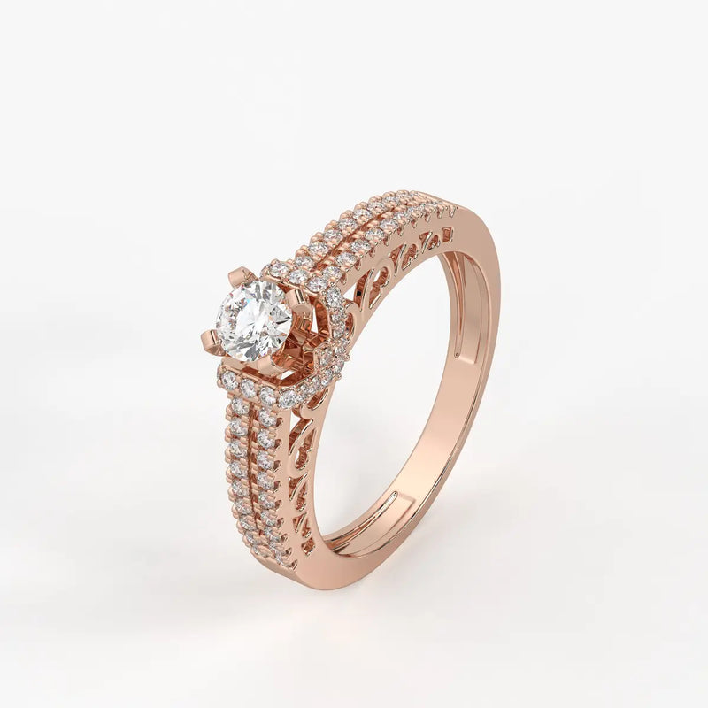 Round Halo Bridal Ring