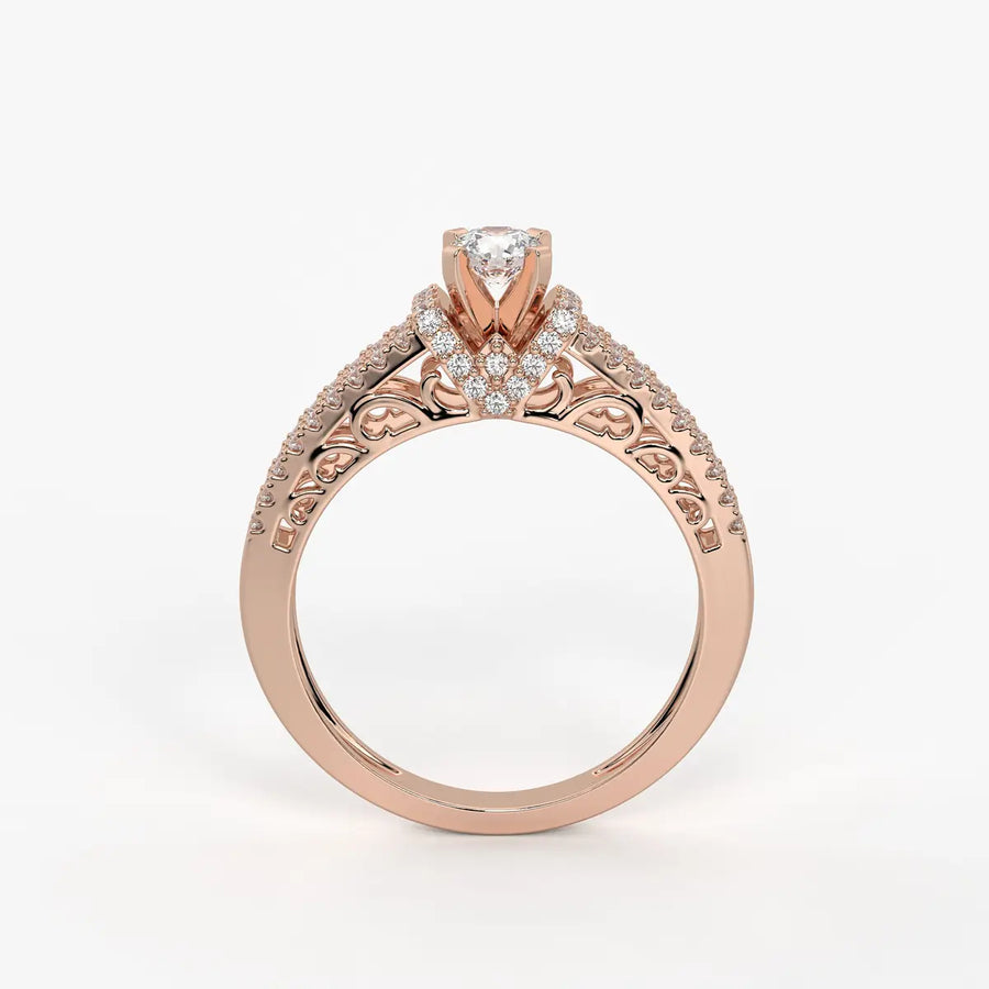 Round Halo Bridal Ring