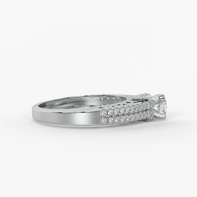 Round Halo Bridal Ring