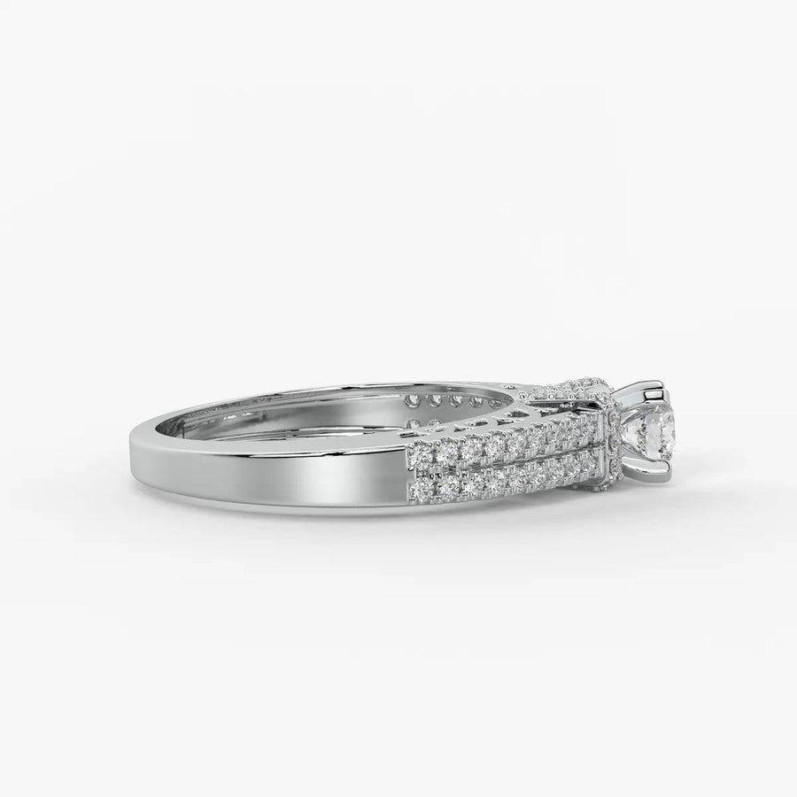Round Halo Bridal Ring