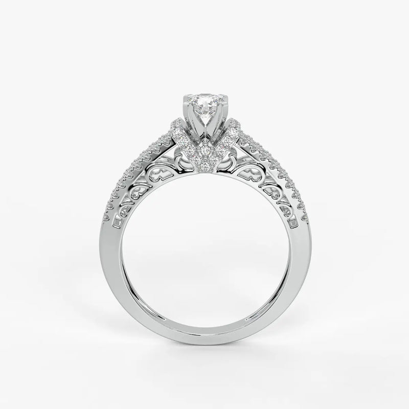 Round Halo Bridal Ring