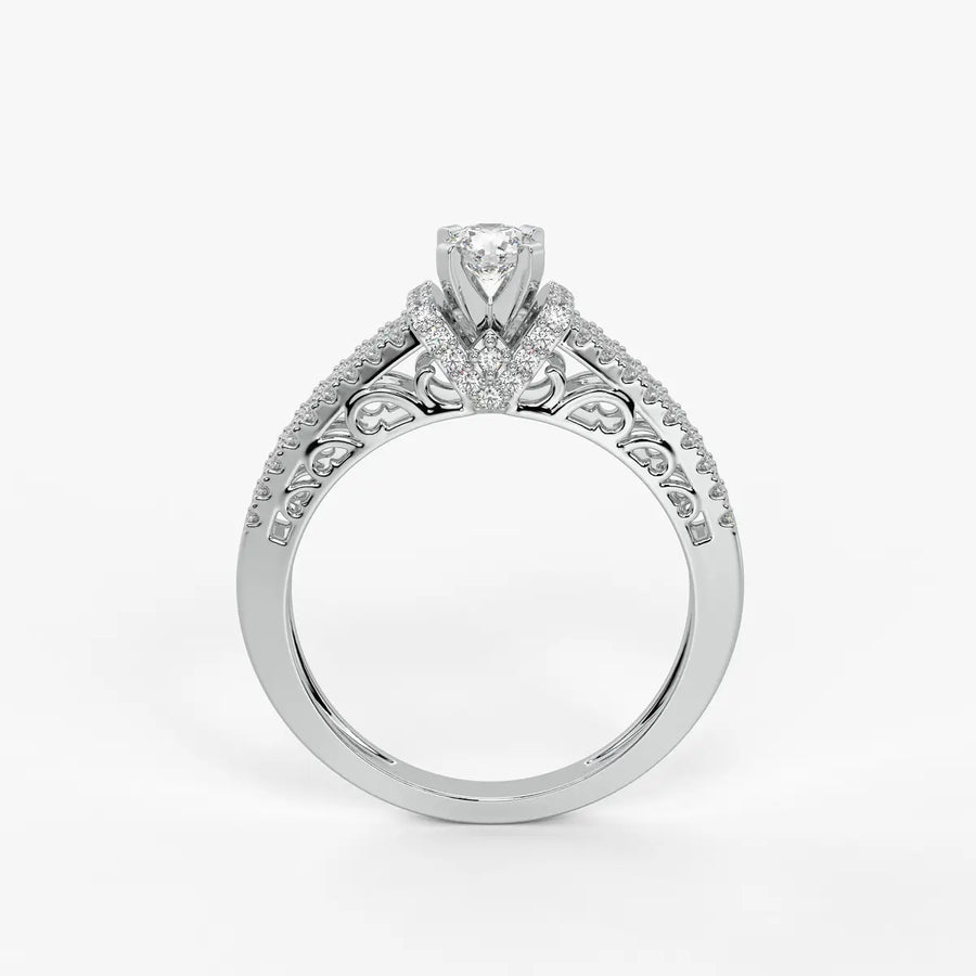 Round Halo Bridal Ring