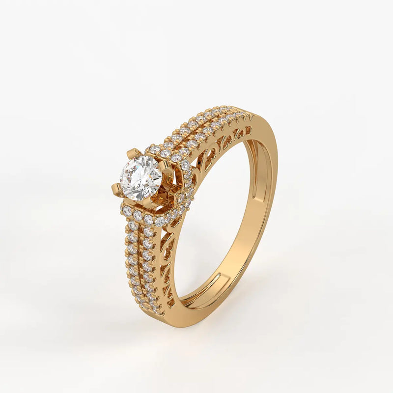 Round Halo Bridal Ring
