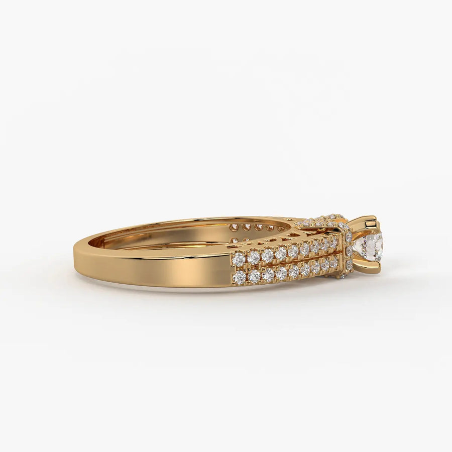 Round Halo Bridal Ring