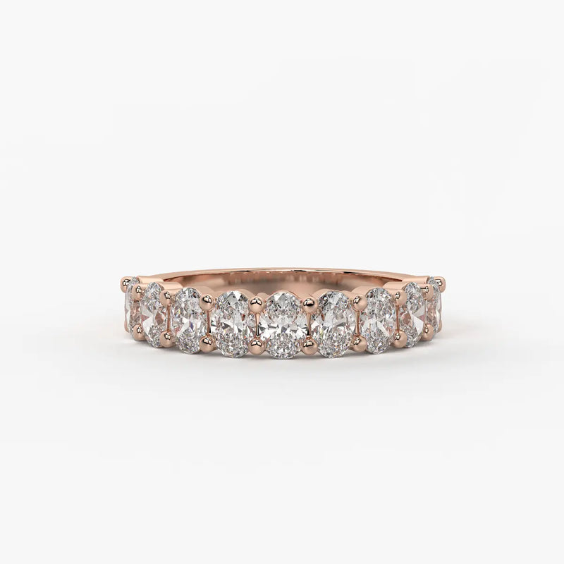 Oval Eternity Studded Ring