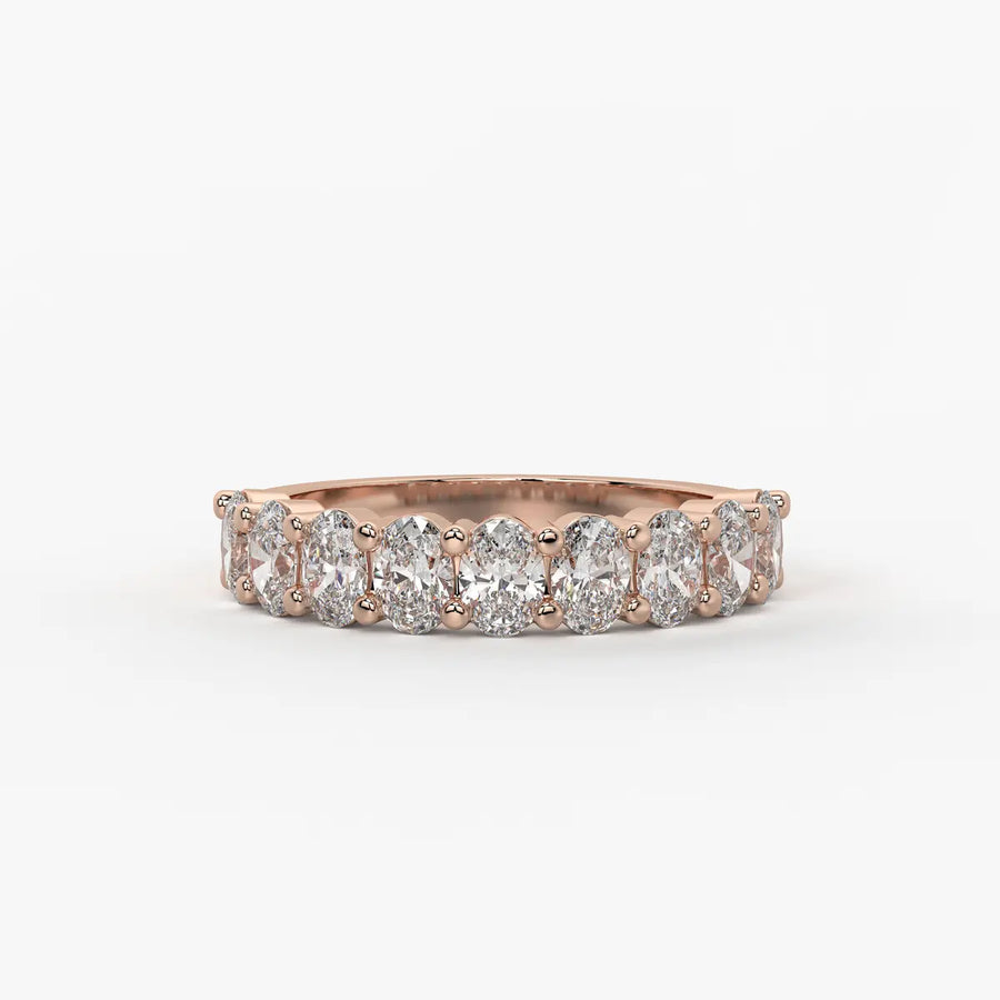 Oval Eternity Studded Ring