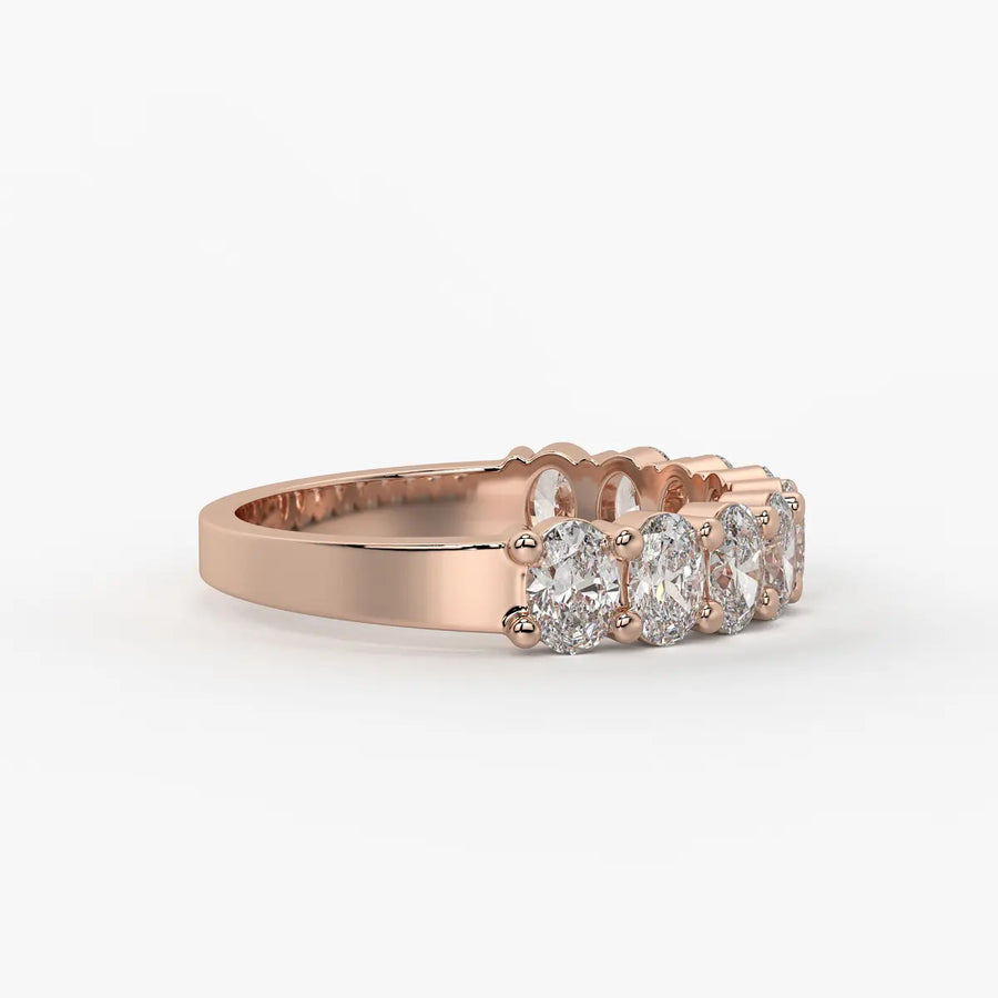 Oval Eternity Studded Ring