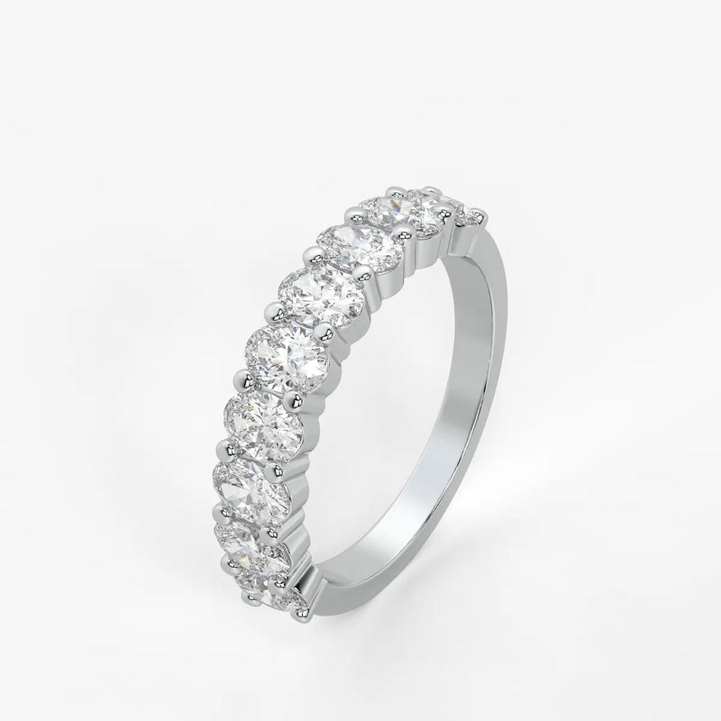 Oval Eternity Studded Ring