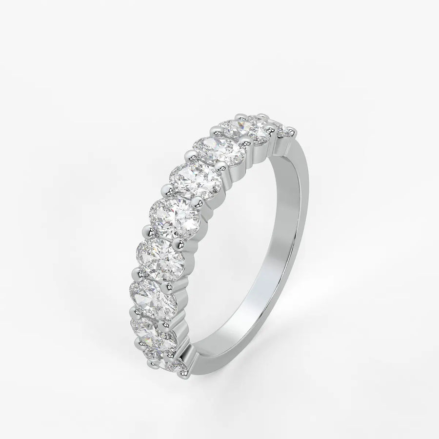 Oval Eternity Studded Ring