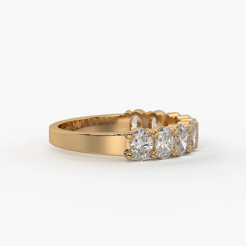 Oval Eternity Studded Ring