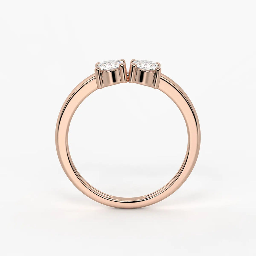 Oval Twin Solitaire Ring