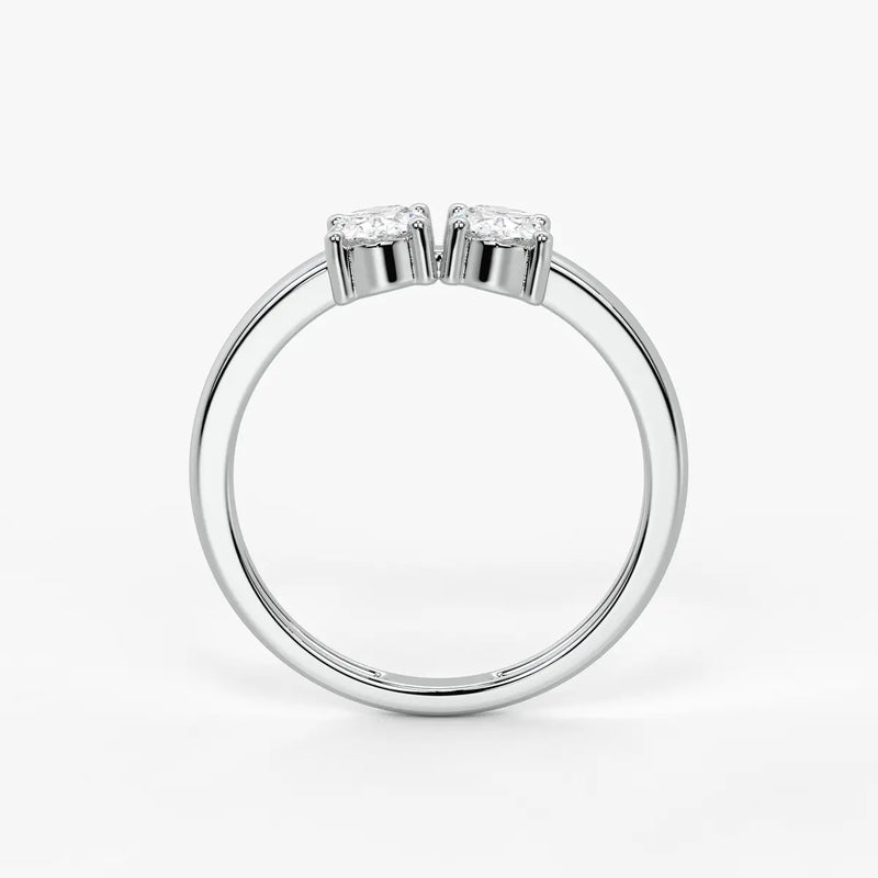 Oval Twin Solitaire Ring