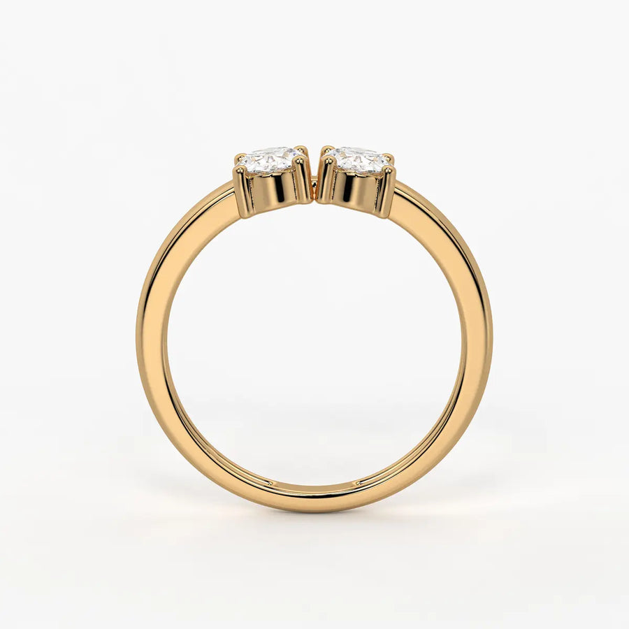 Oval Twin Solitaire Ring