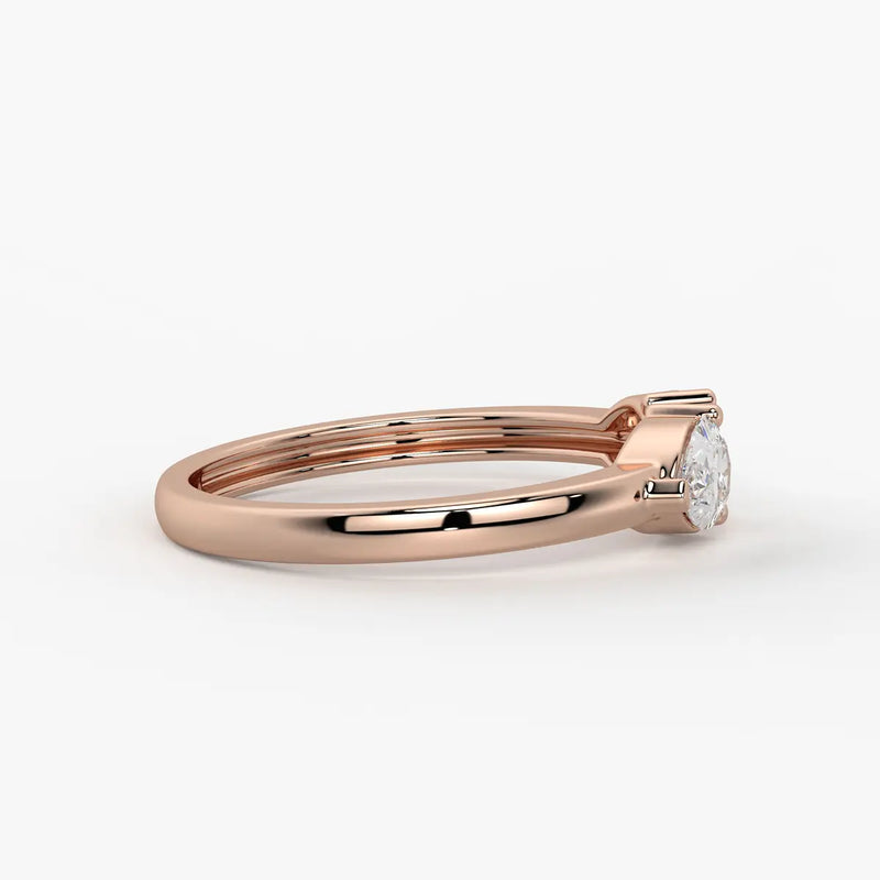 Pear Duo Studded Ring