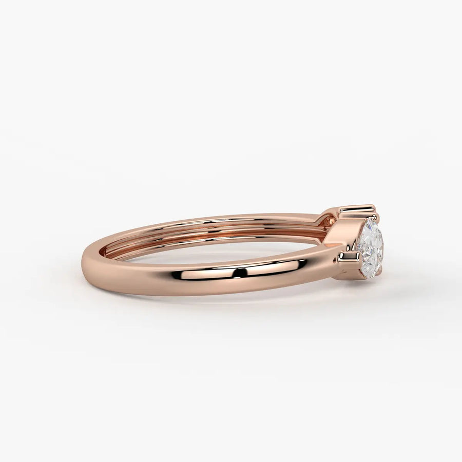 Pear Duo Studded Ring
