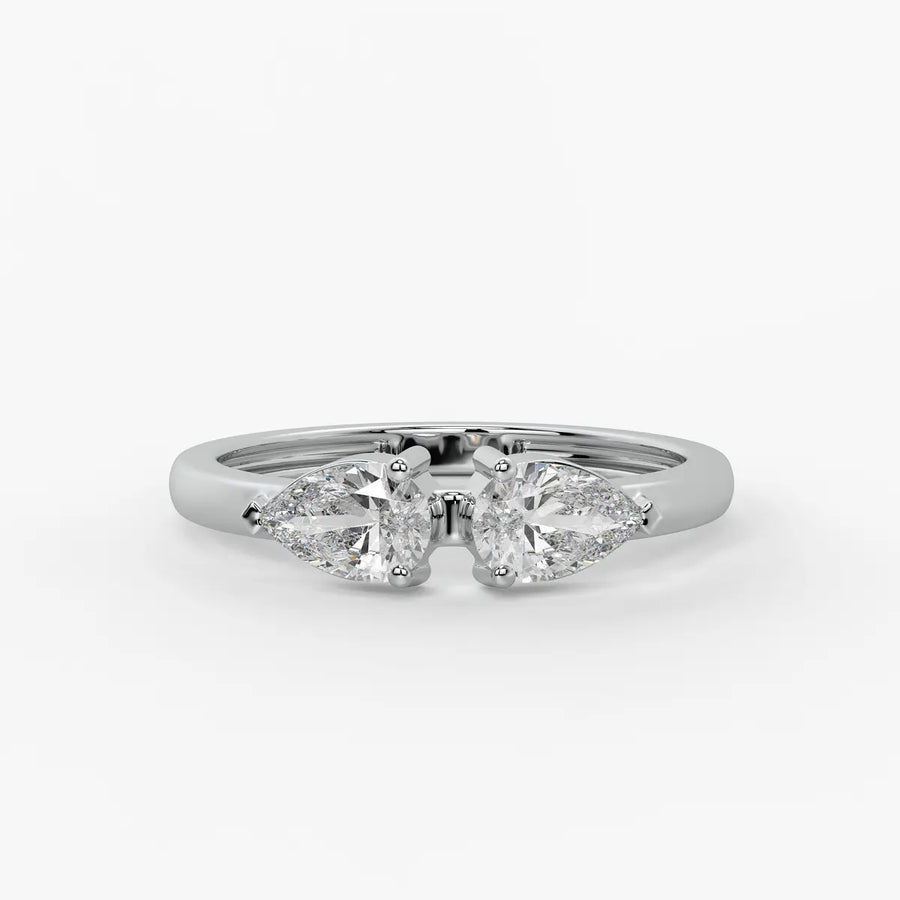 Pear Duo Studded Ring