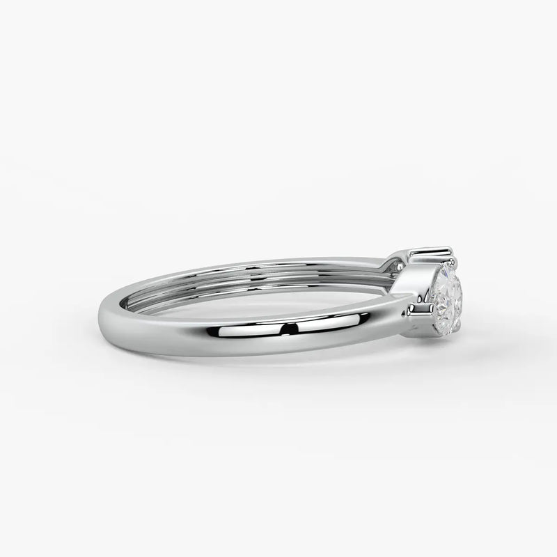 Pear Duo Studded Ring