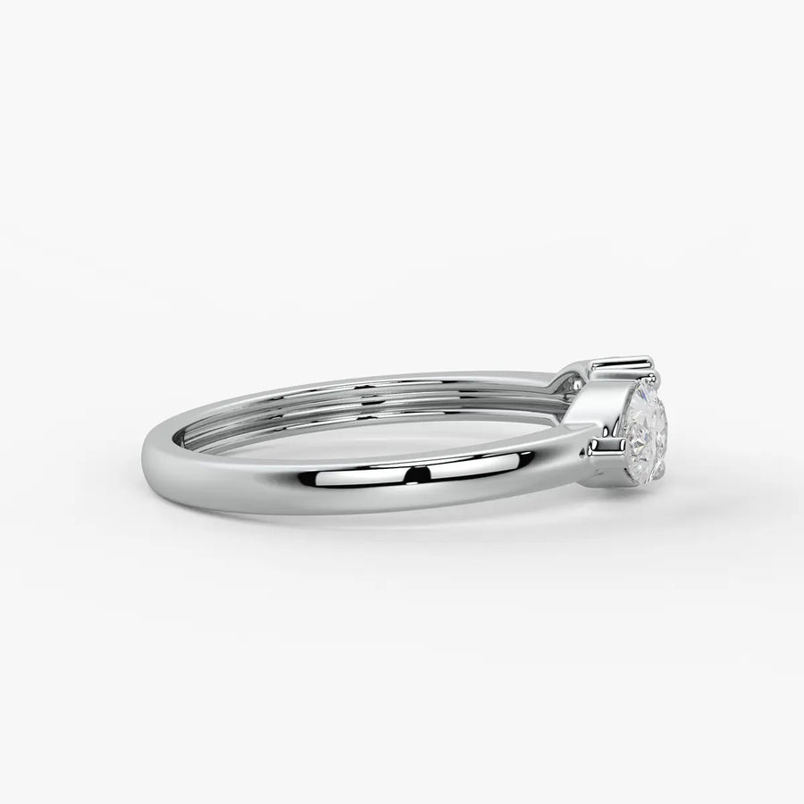 Pear Duo Studded Ring