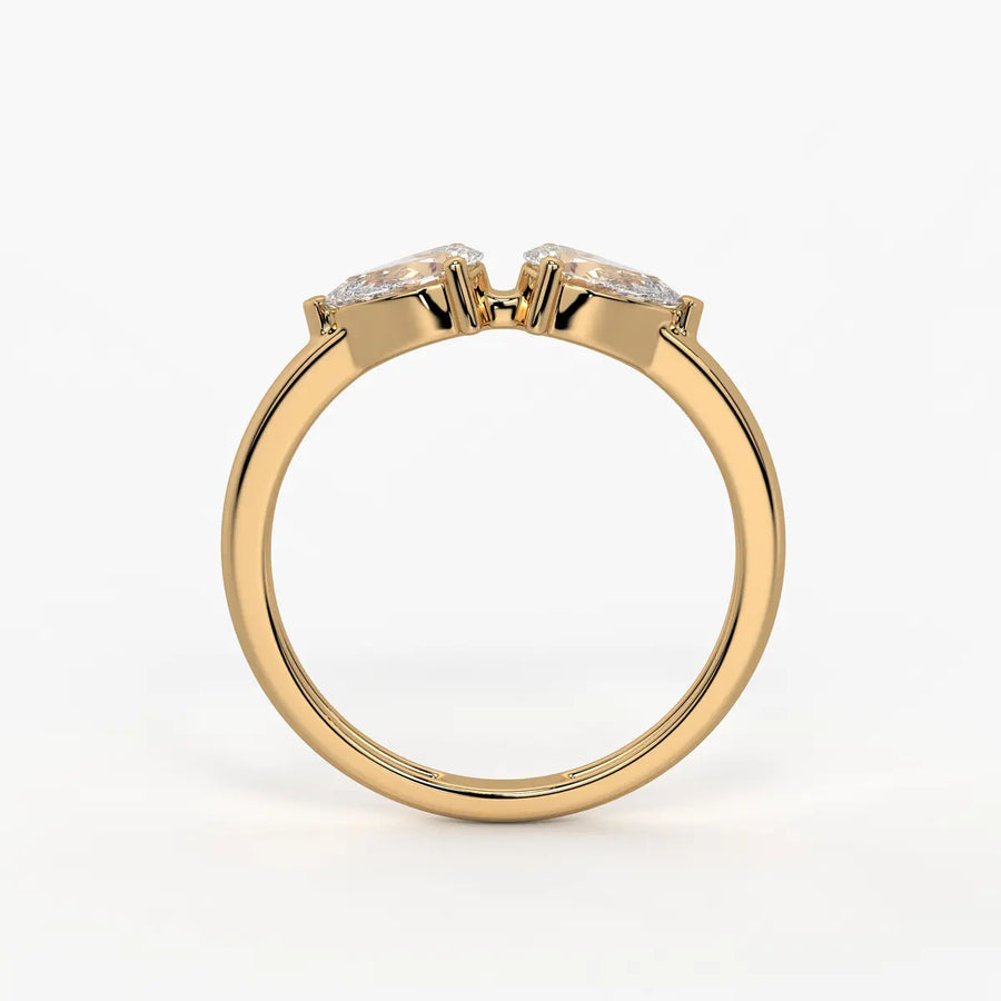 Pear Duo Studded Ring