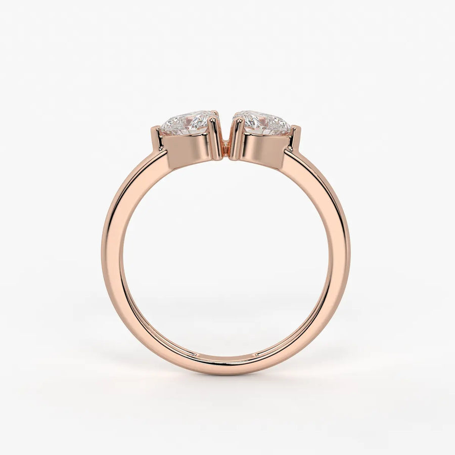 Twin Pear Diamond Ladies Ring