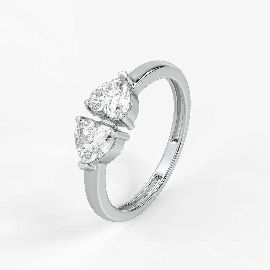 Twin Pear Diamond Ladies Ring