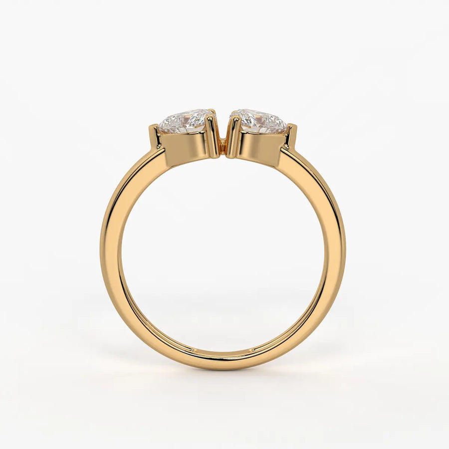 Twin Pear Diamond Ladies Ring