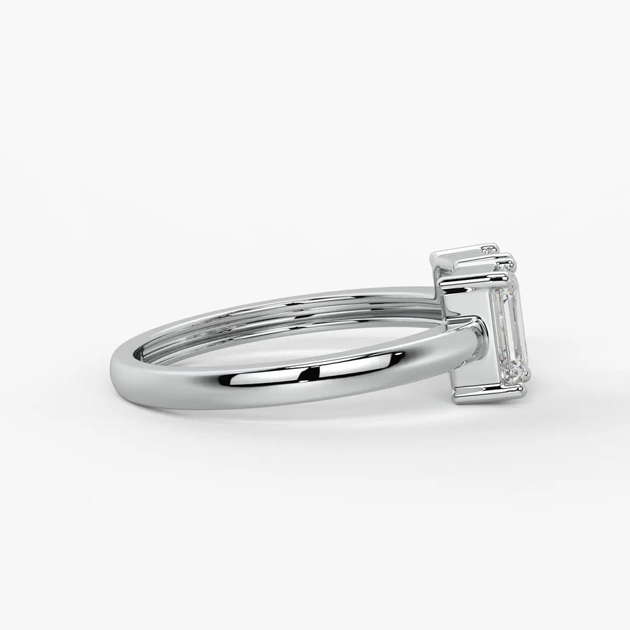 Emerald Twin Solitaire Ring