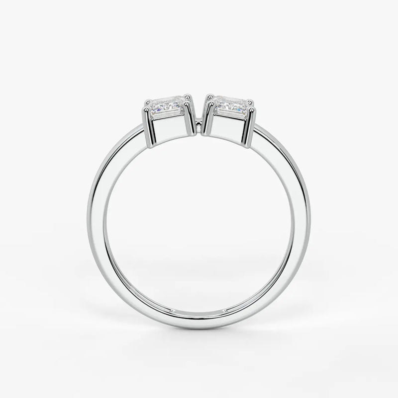 Emerald Twin Solitaire Ring