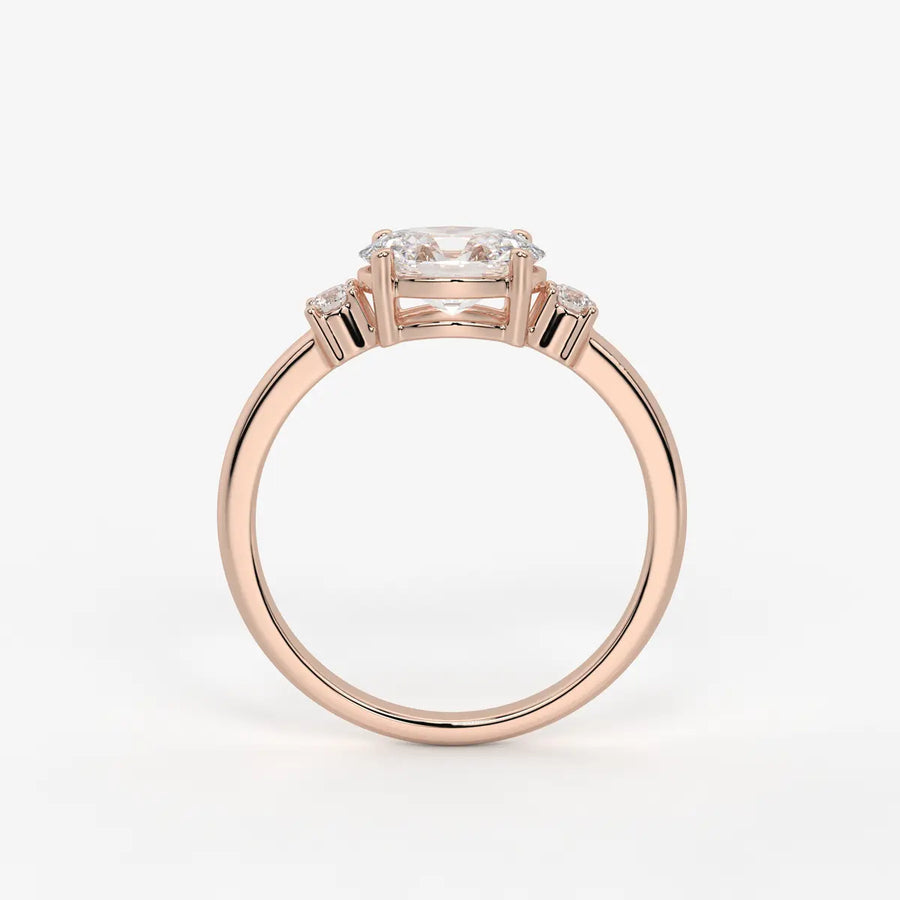 Ovalisca Oval Accent Diamond Ring