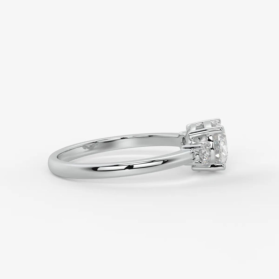 Ovalisca Oval Accent Diamond Ring