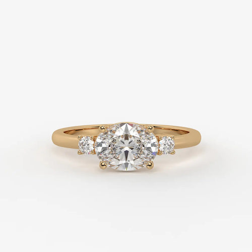 Ovalisca Oval Accent Diamond Ring