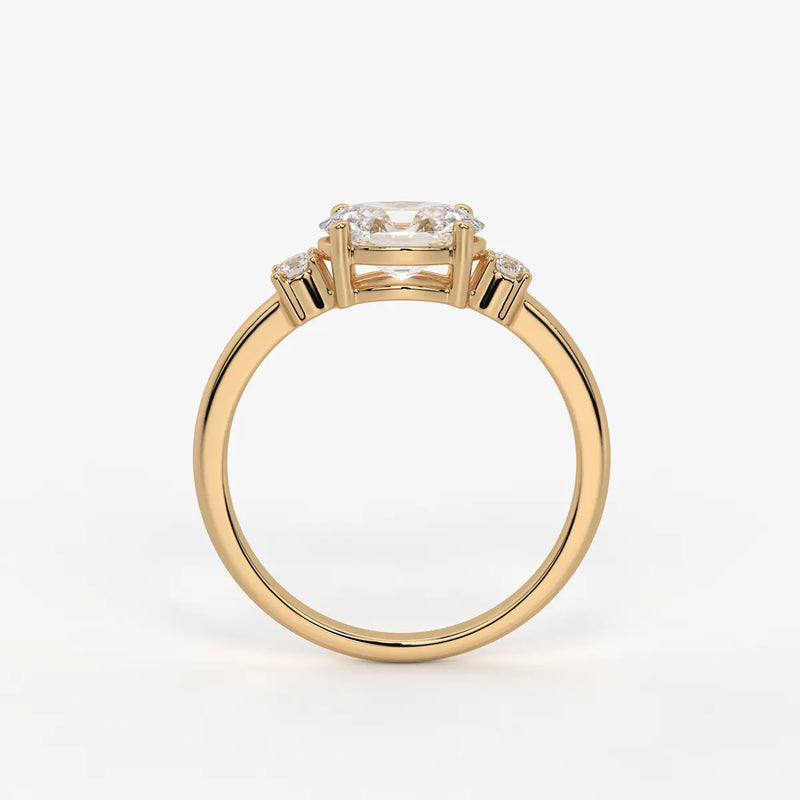 Ovalisca Oval Accent Diamond Ring