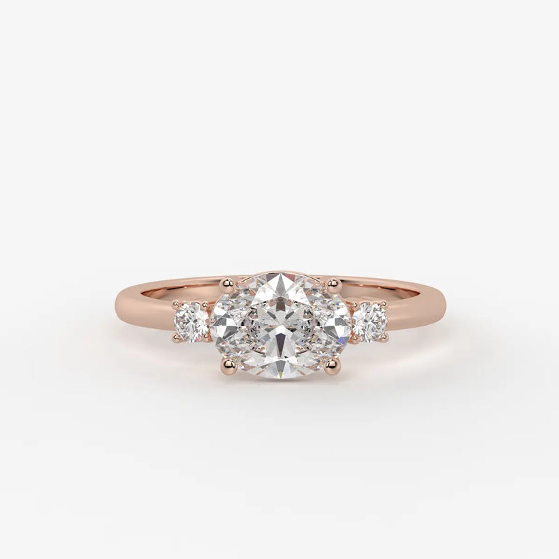 Ovalisca Oval Accent Diamond Ring