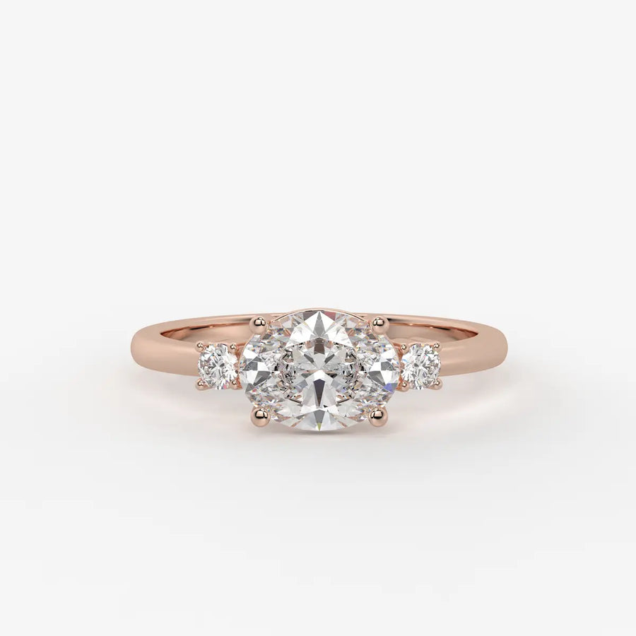 Ovalisca Oval Accent Diamond Ring