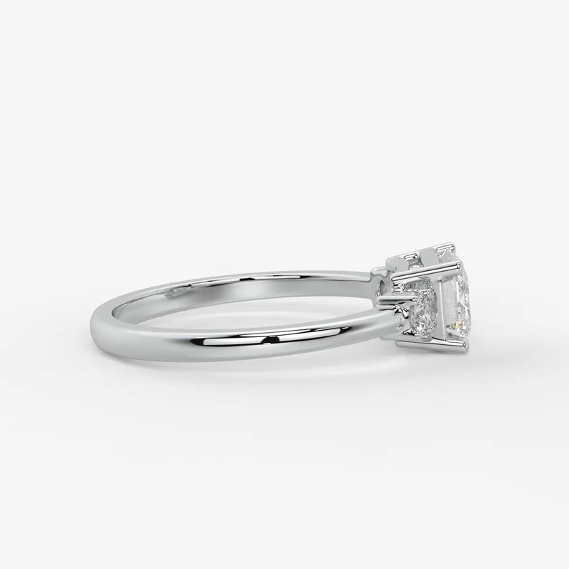 Zerithia Emerald Accent Diamond Ring