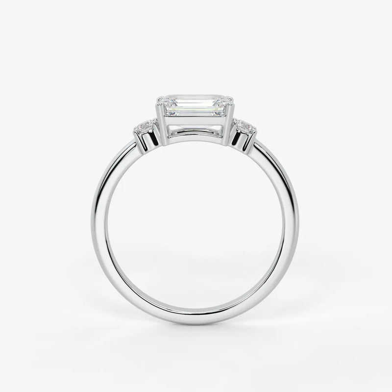 Zerithia Emerald Accent Diamond Ring