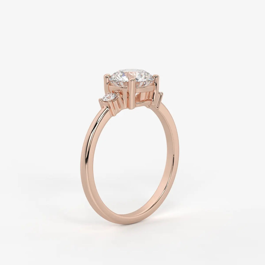 Orlienne Round Accent Diamond Ring