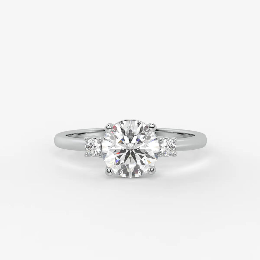 Orlienne Round Accent Diamond Ring