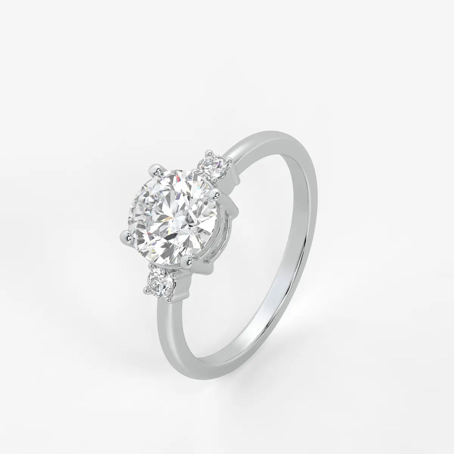 Orlienne Round Accent Diamond Ring
