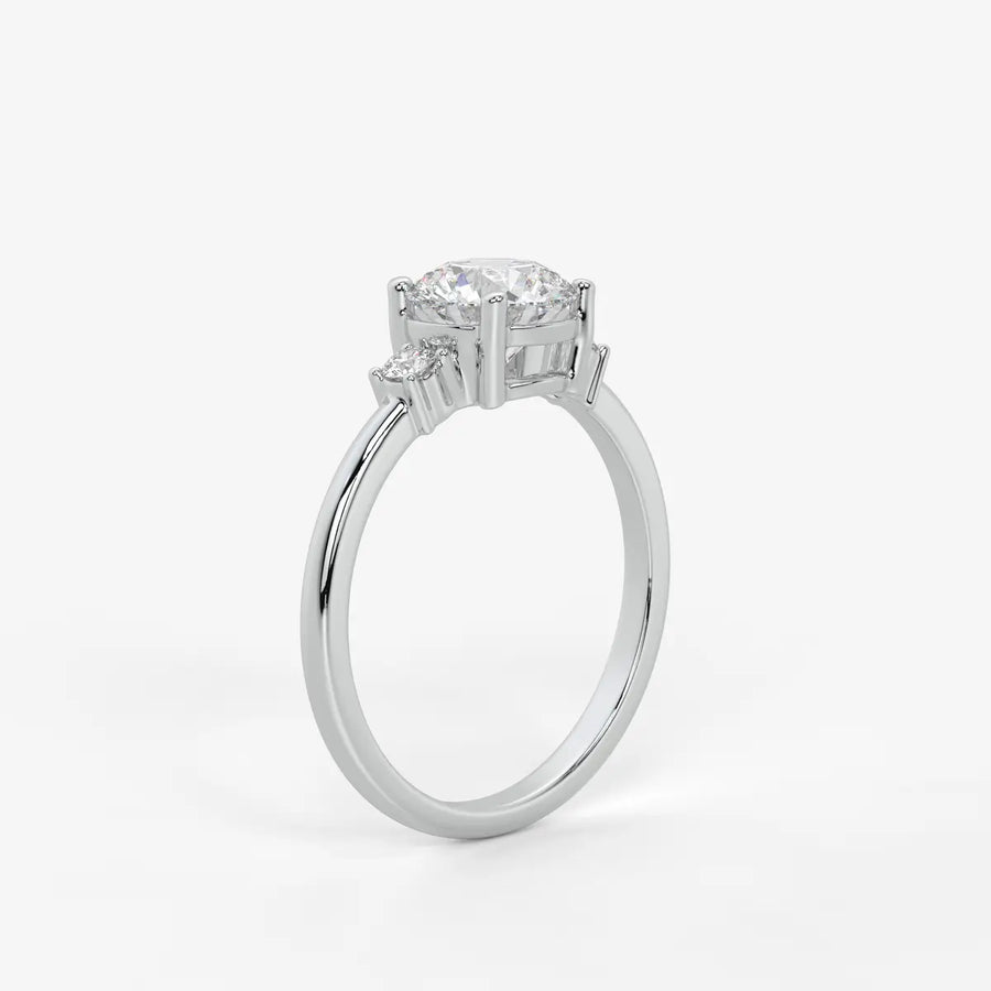 Orlienne Round Accent Diamond Ring
