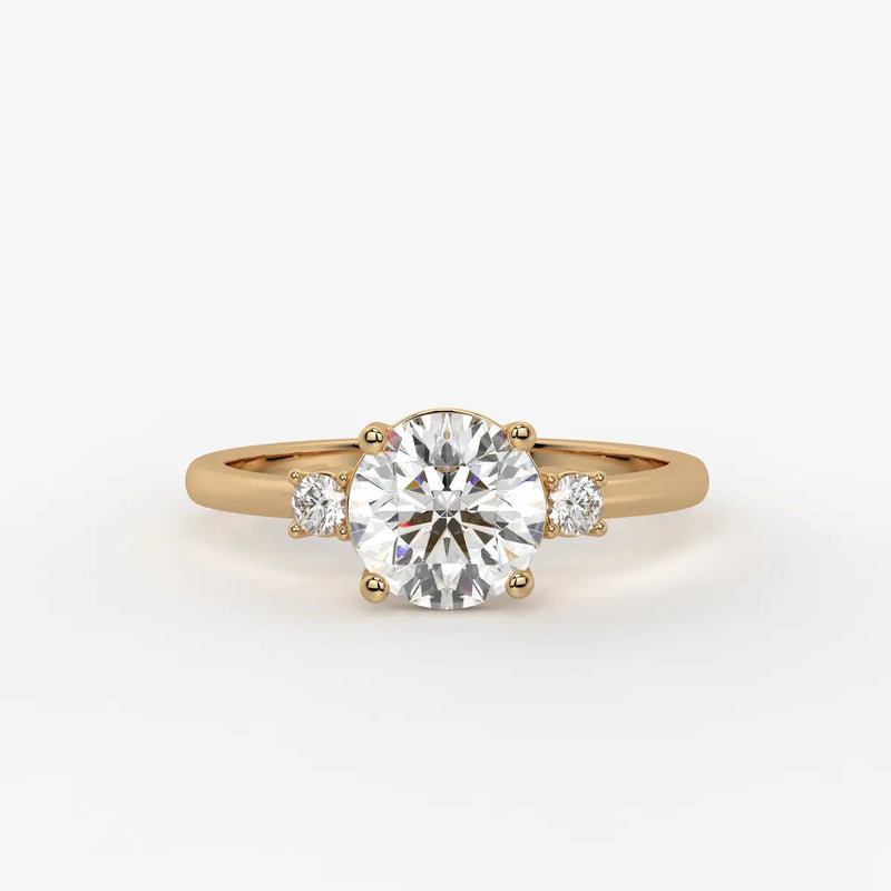 Orlienne Round Accent Diamond Ring