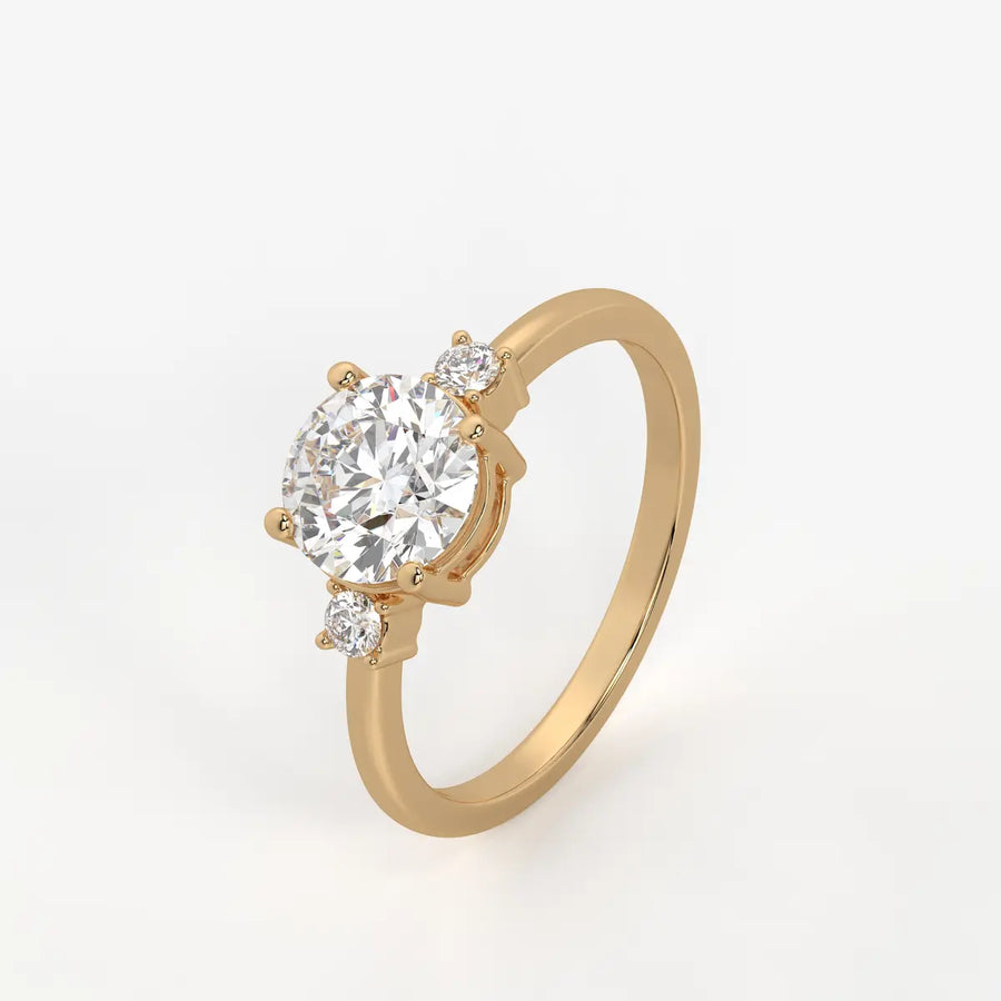 Orlienne Round Accent Diamond Ring
