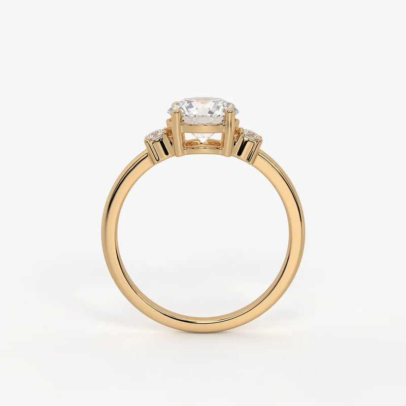 Orlienne Round Accent Diamond Ring