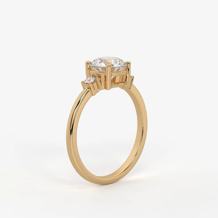 Orlienne Round Accent Diamond Ring