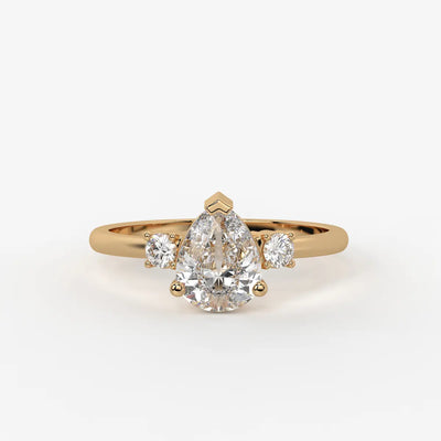 Pearlisse Pear Accent Diamond Ring