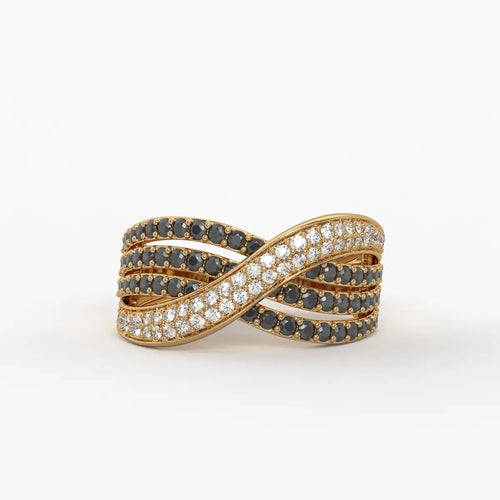 Veyra Noir Crisscross Ring