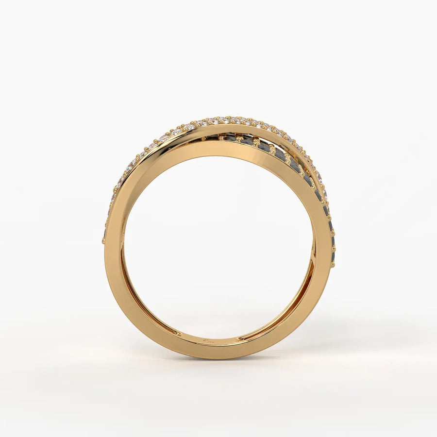 Veyra Noir Crisscross Ring