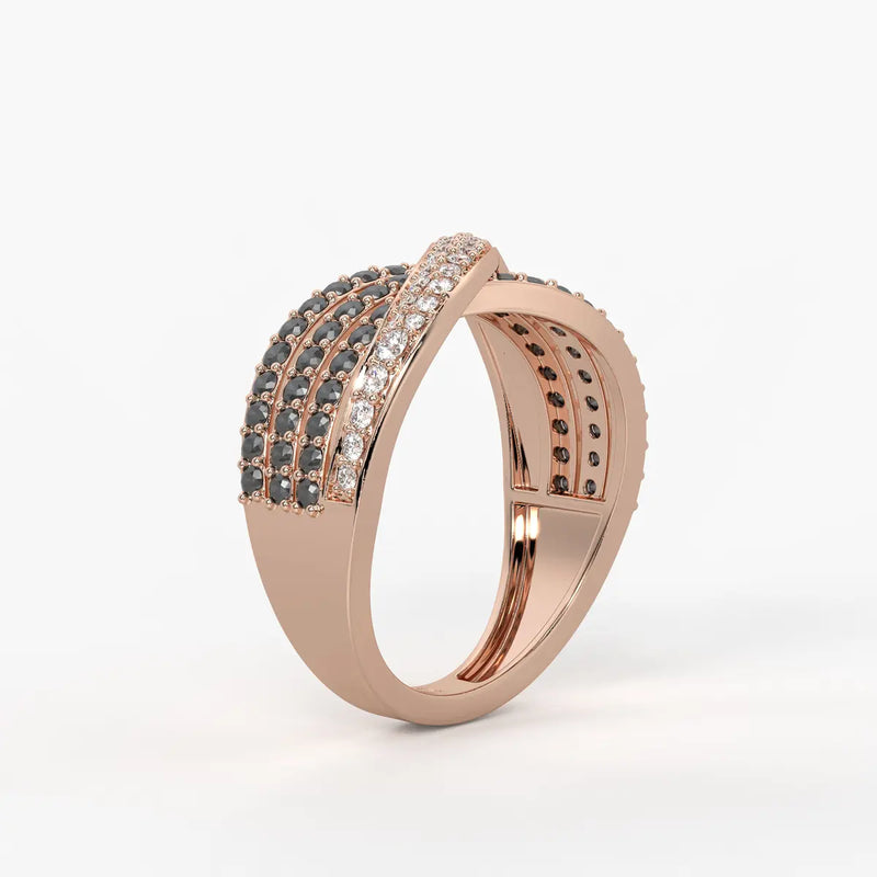 Veyra Noir Crisscross Ring