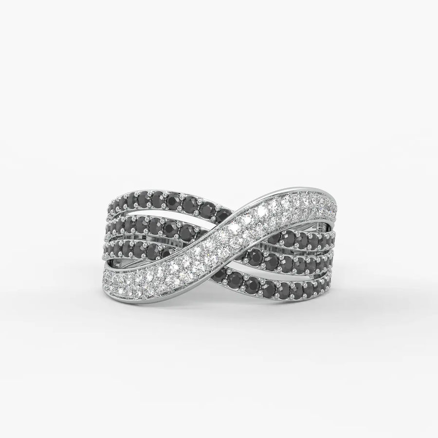 Veyra Noir Crisscross Ring