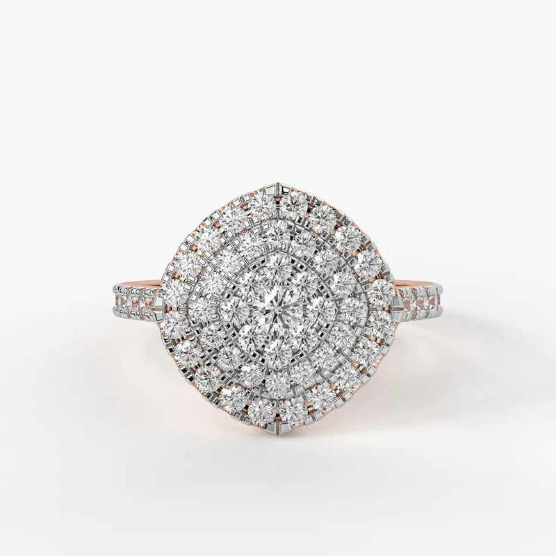 Floral Halo Statement Ladies Ring